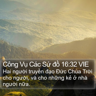 Công Vụ Các Sứ đồ 16:32 VIE Bible Verse Image