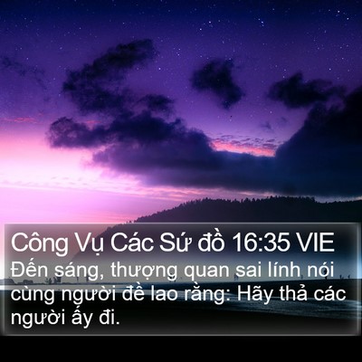 Công Vụ Các Sứ đồ 16:35 VIE Bible Verse Image