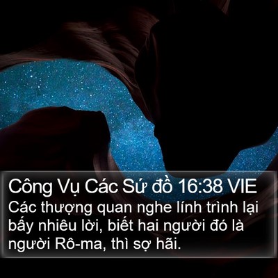 Công Vụ Các Sứ đồ 16:38 VIE Bible Verse Image