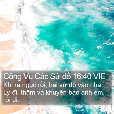 Công Vụ Các Sứ đồ 16:40 VIE Bible Verse Image