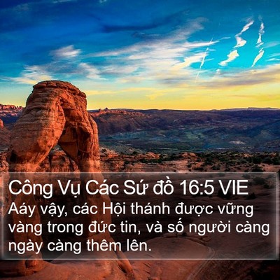 Công Vụ Các Sứ đồ 16:5 VIE Bible Verse Image