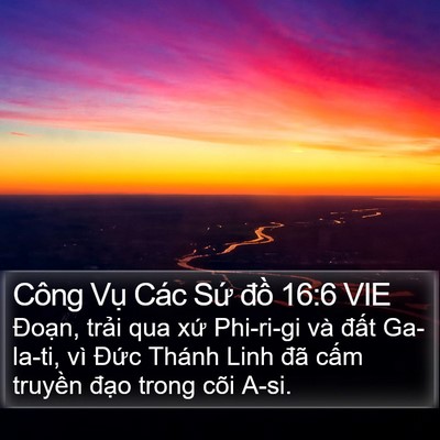 Công Vụ Các Sứ đồ 16:6 VIE Bible Verse Image