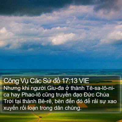Công Vụ Các Sứ đồ 17:13 VIE Bible Verse Image