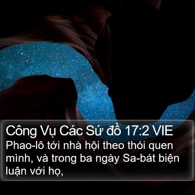Công Vụ Các Sứ đồ 17:2 VIE Bible Verse Image