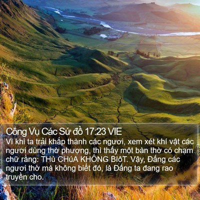 Công Vụ Các Sứ đồ 17:23 VIE Bible Verse Image