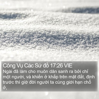 Công Vụ Các Sứ đồ 17:26 VIE Bible Verse Image