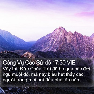 Công Vụ Các Sứ đồ 17:30 VIE Bible Verse Image