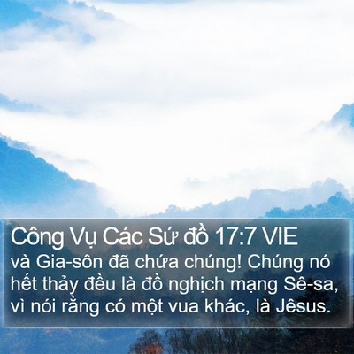 Công Vụ Các Sứ đồ 17:7 VIE Bible Verse Image