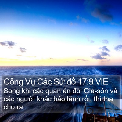 Công Vụ Các Sứ đồ 17:9 VIE Bible Verse Image