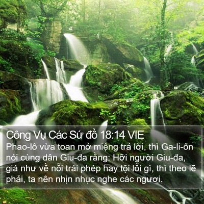 Công Vụ Các Sứ đồ 18:14 VIE Bible Verse Image