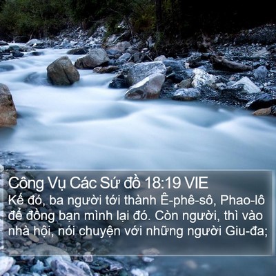 Công Vụ Các Sứ đồ 18:19 VIE Bible Verse Image