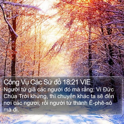 Công Vụ Các Sứ đồ 18:21 VIE Bible Verse Image