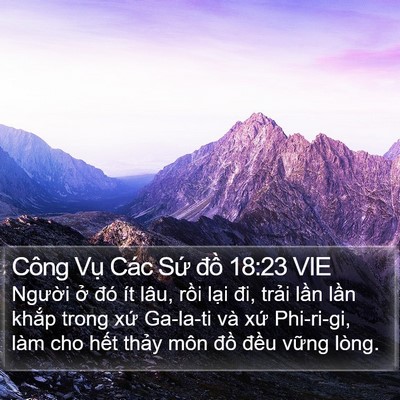 Công Vụ Các Sứ đồ 18:23 VIE Bible Verse Image