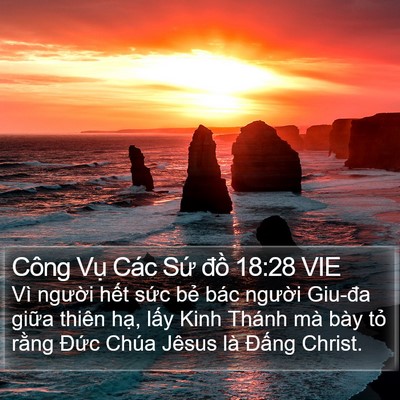 Công Vụ Các Sứ đồ 18:28 VIE Bible Verse Image