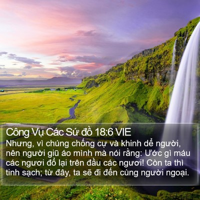 Công Vụ Các Sứ đồ 18:6 VIE Bible Verse Image