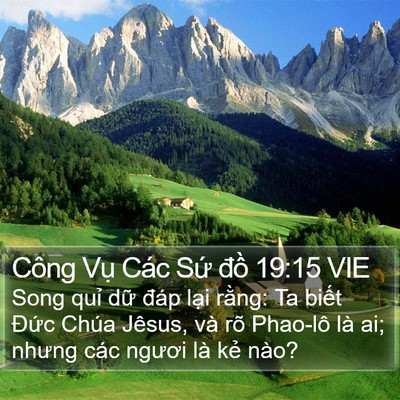 Công Vụ Các Sứ đồ 19:15 VIE Bible Verse Image