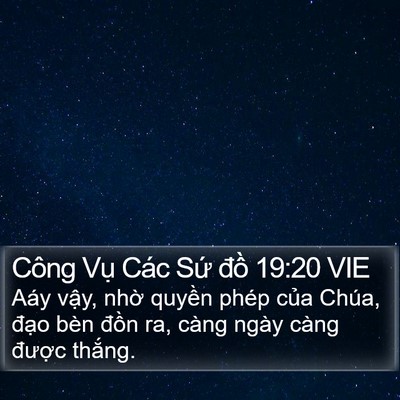 Công Vụ Các Sứ đồ 19:20 VIE Bible Verse Image
