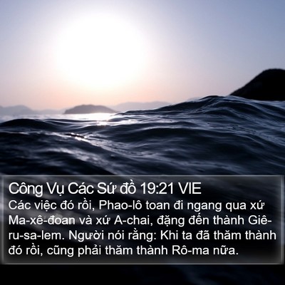 Công Vụ Các Sứ đồ 19:21 VIE Bible Verse Image