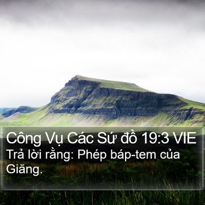Công Vụ Các Sứ đồ 19:3 VIE Bible Verse Image