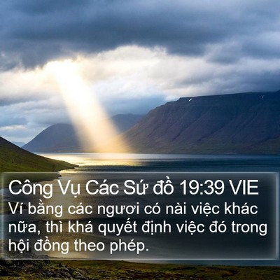 Công Vụ Các Sứ đồ 19:39 VIE Bible Verse Image