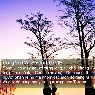 Công Vụ Các Sứ đồ 19:9 VIE Bible Verse Image
