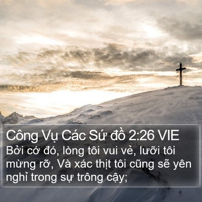 Công Vụ Các Sứ đồ 2:26 VIE Bible Verse Image