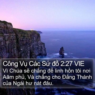 Công Vụ Các Sứ đồ 2:27 VIE Bible Verse Image