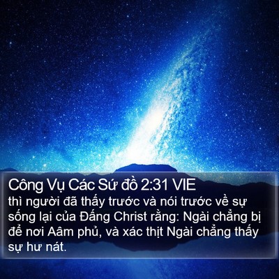 Công Vụ Các Sứ đồ 2:31 VIE Bible Verse Image