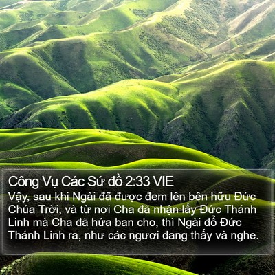 Công Vụ Các Sứ đồ 2:33 VIE Bible Verse Image