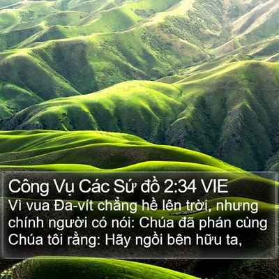 Công Vụ Các Sứ đồ 2:34 VIE Bible Verse Image