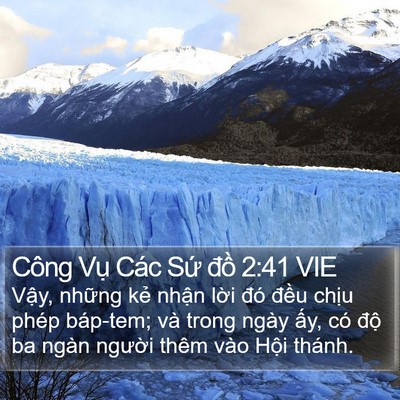 Công Vụ Các Sứ đồ 2:41 VIE Bible Verse Image