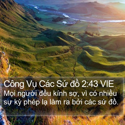 Công Vụ Các Sứ đồ 2:43 VIE Bible Verse Image