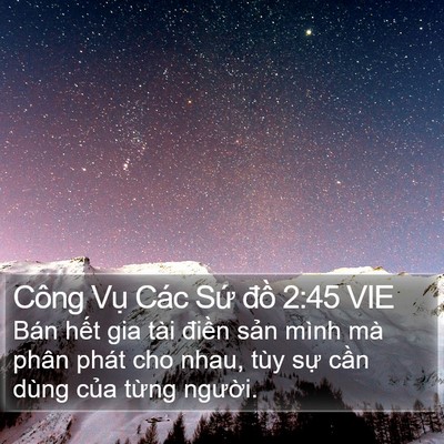 Công Vụ Các Sứ đồ 2:45 VIE Bible Verse Image