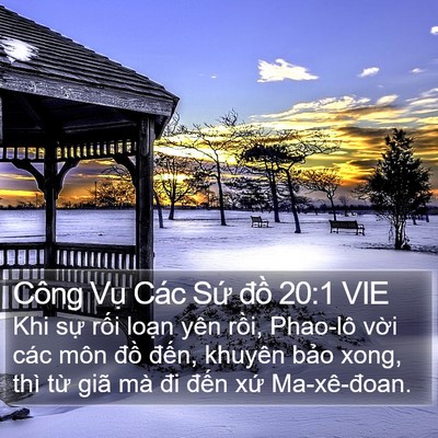 Công Vụ Các Sứ đồ 20:1 VIE Bible Verse Image
