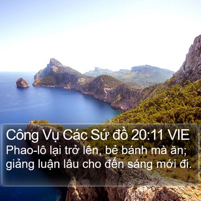Công Vụ Các Sứ đồ 20:11 VIE Bible Verse Image