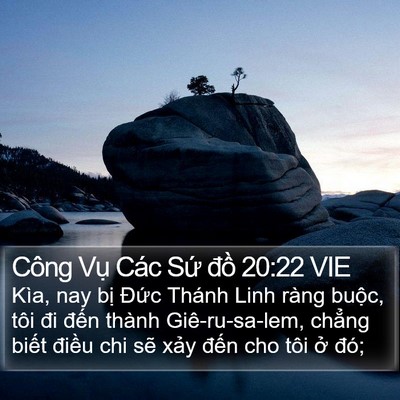 Công Vụ Các Sứ đồ 20:22 VIE Bible Verse Image