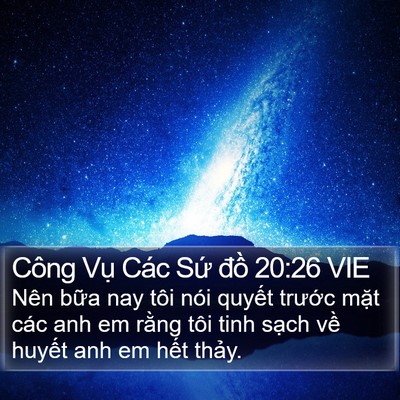 Công Vụ Các Sứ đồ 20:26 VIE Bible Verse Image