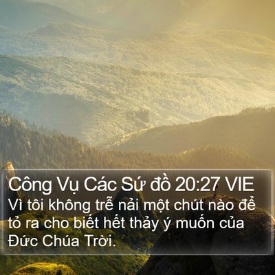Công Vụ Các Sứ đồ 20:27 VIE Bible Verse Image