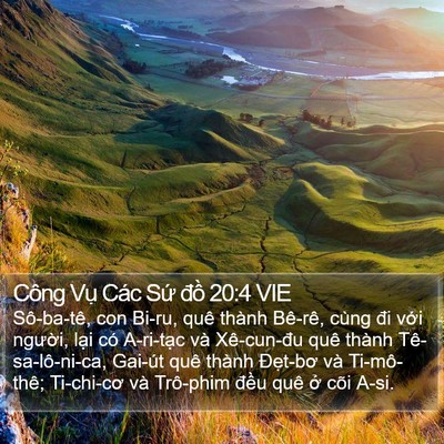 Công Vụ Các Sứ đồ 20:4 VIE Bible Verse Image