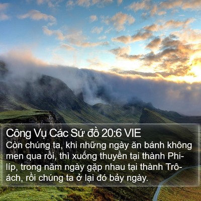 Công Vụ Các Sứ đồ 20:6 VIE Bible Verse Image
