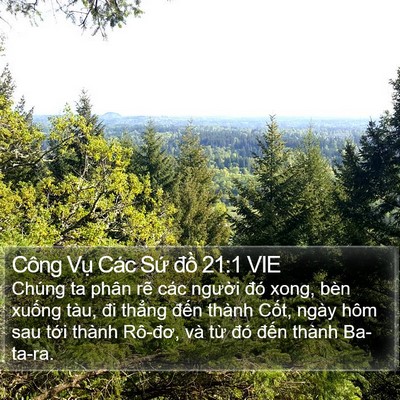 Công Vụ Các Sứ đồ 21:1 VIE Bible Verse Image