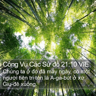 Công Vụ Các Sứ đồ 21:10 VIE Bible Verse Image