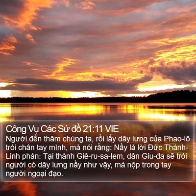 Công Vụ Các Sứ đồ 21:11 VIE Bible Verse Image