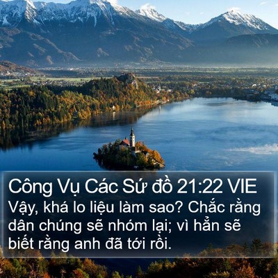 Công Vụ Các Sứ đồ 21:22 VIE Bible Verse Image