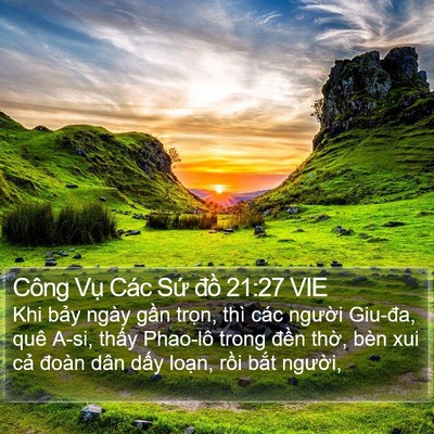 Công Vụ Các Sứ đồ 21:27 VIE Bible Verse Image