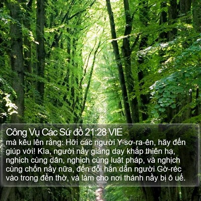 Công Vụ Các Sứ đồ 21:28 VIE Bible Verse Image