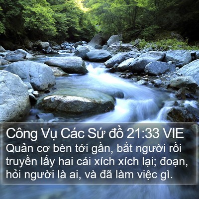 Công Vụ Các Sứ đồ 21:33 VIE Bible Verse Image