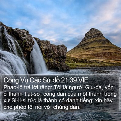 Công Vụ Các Sứ đồ 21:39 VIE Bible Verse Image