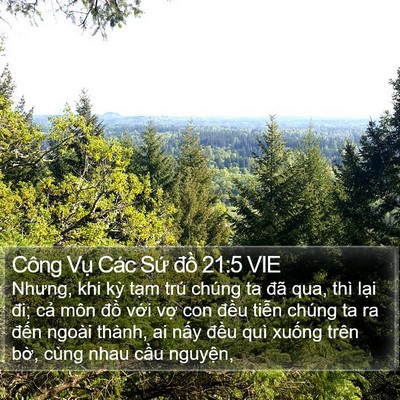 Công Vụ Các Sứ đồ 21:5 VIE Bible Verse Image