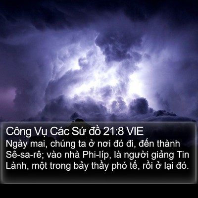 Công Vụ Các Sứ đồ 21:8 VIE Bible Verse Image